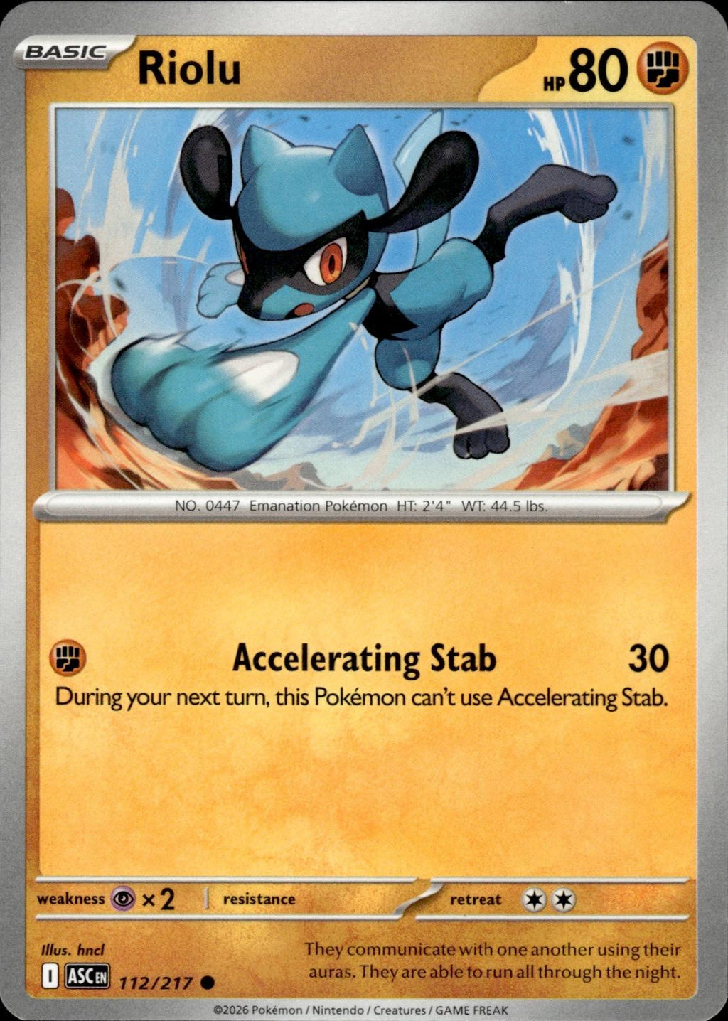 Riolu ME: Ascended Heroes #112/217 Common