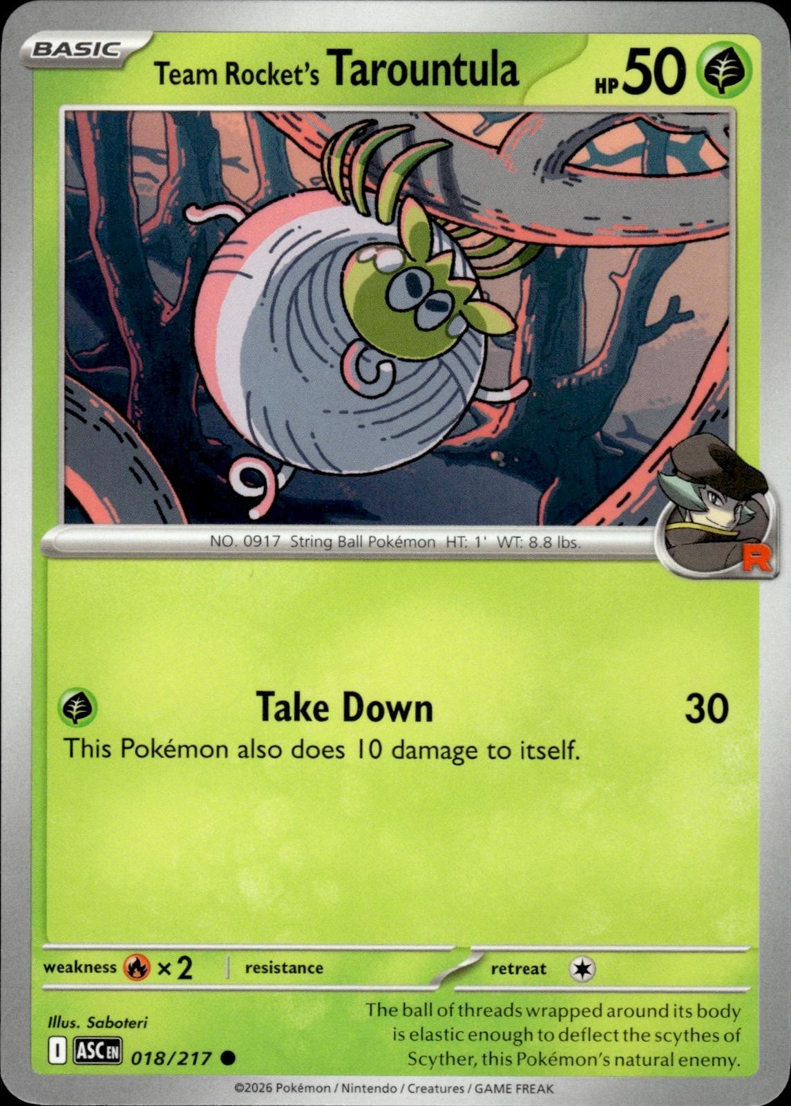 Team Rocket's Tarountula SV10: Destined Rivals #019/182 Common