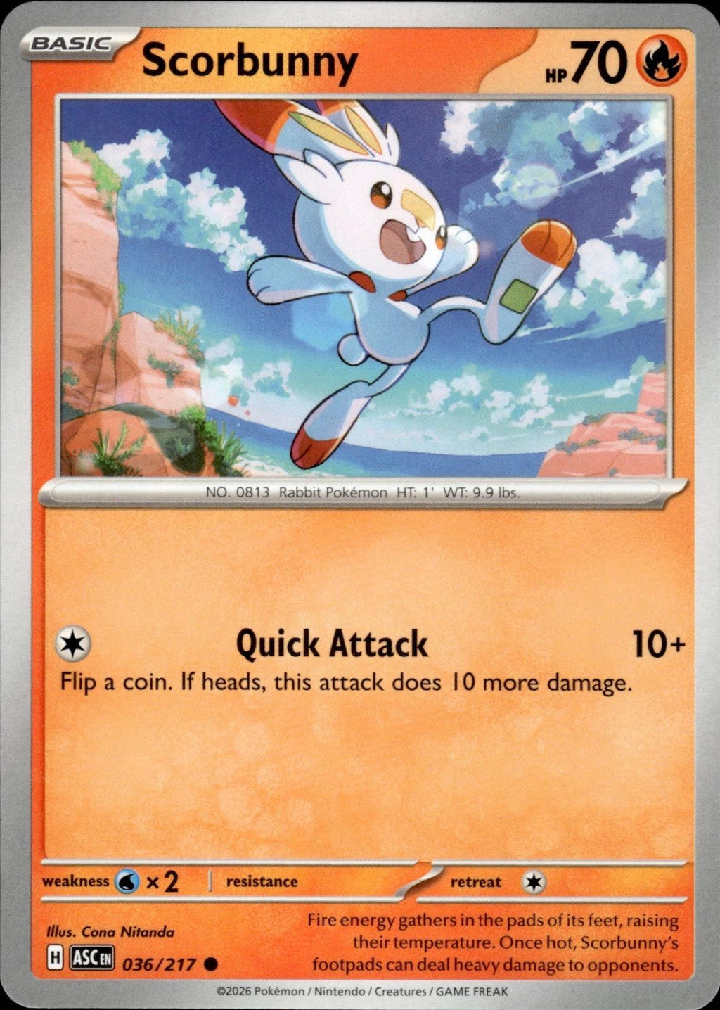 Scorbunny ME: Ascended Heroes #036/217 Common
