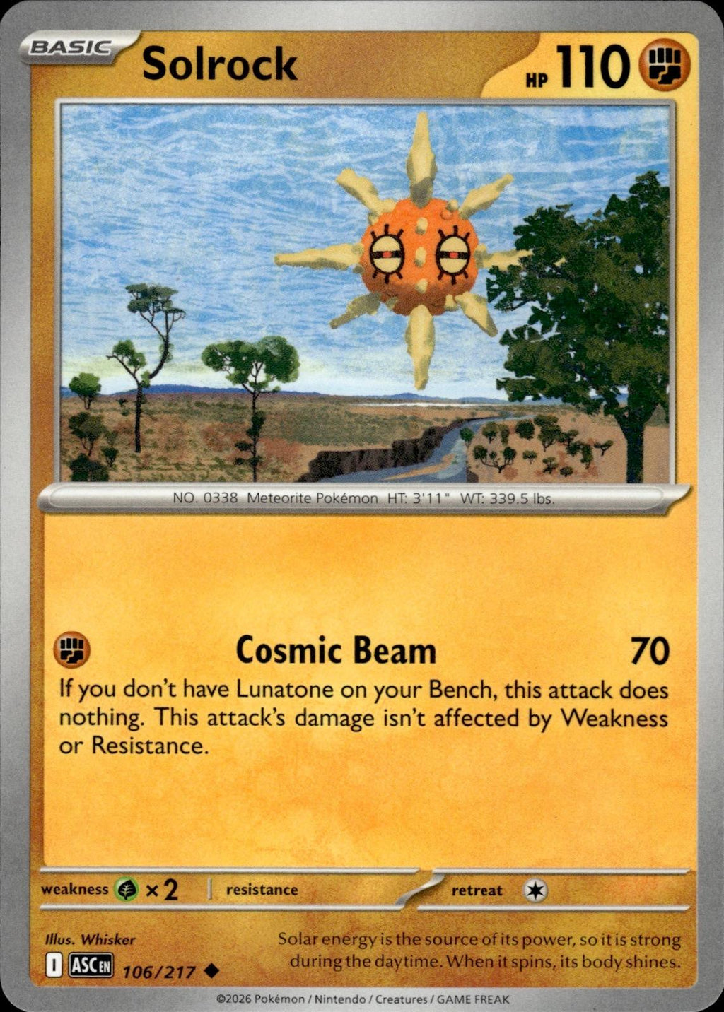 Solrock ME: Ascended Heroes #106/217 Uncommon