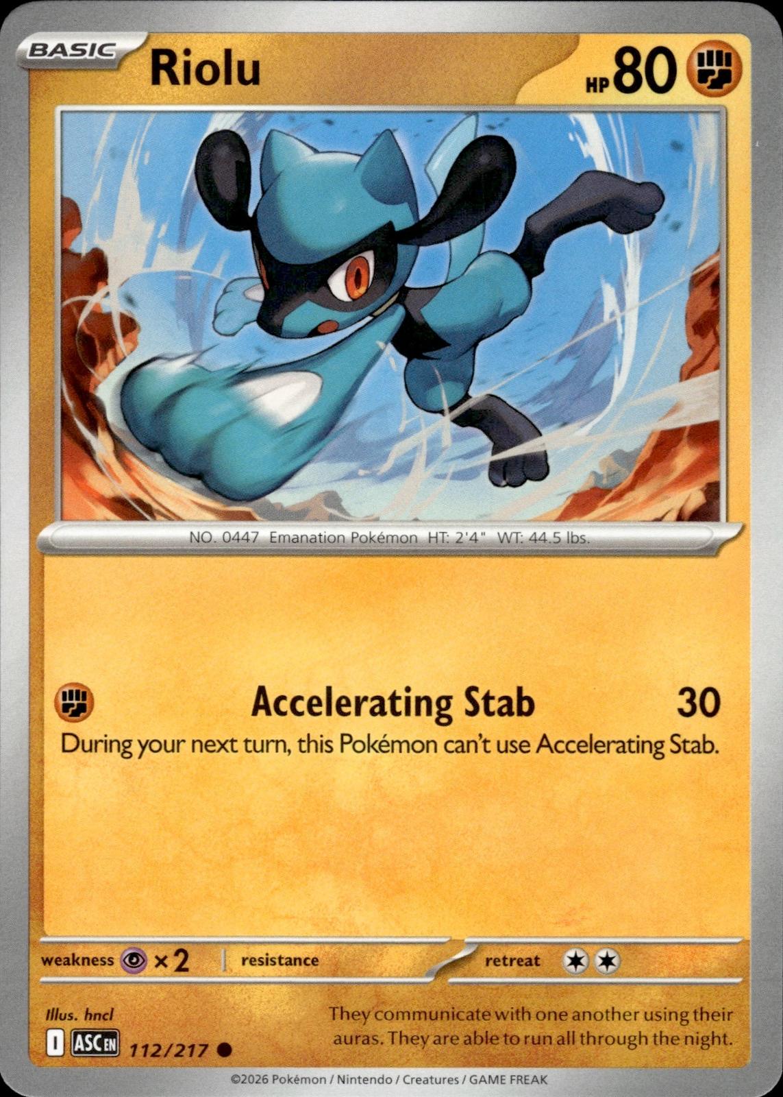 Riolu ME: Ascended Heroes #112/217 Common