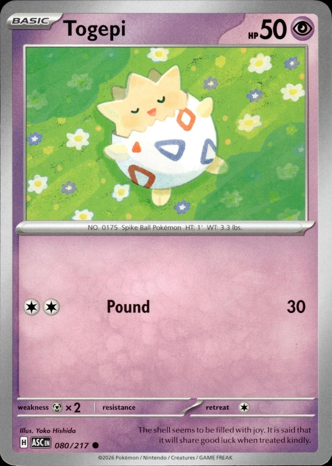 Togepi ME: Ascended Heroes #080/217 Common