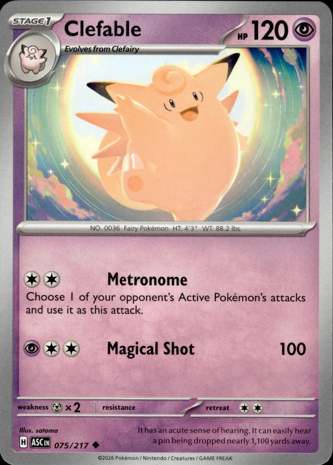 Clefable ME: Ascended Heroes #075/217 Uncommon