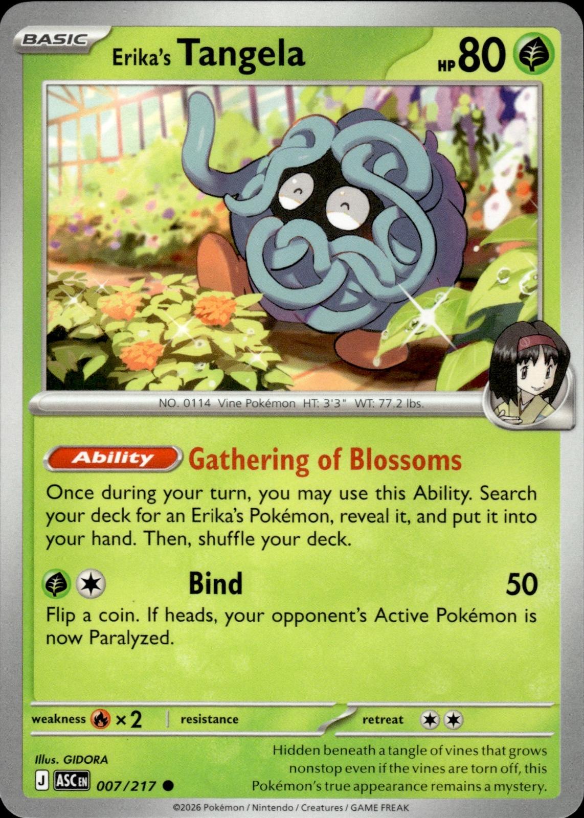 Erika's Tangela ME: Ascended Heroes #007/217 Common
