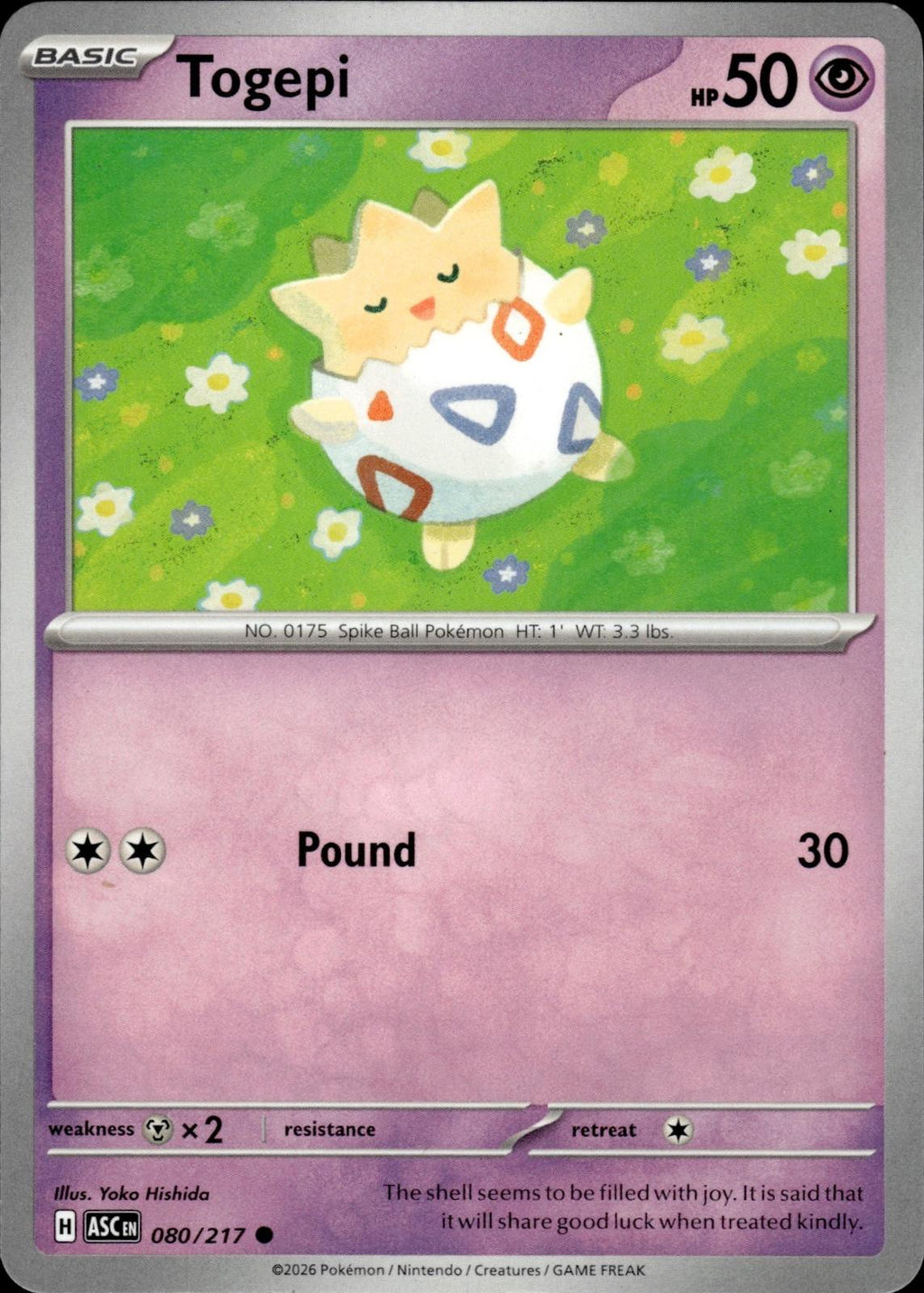 Togepi ME: Ascended Heroes #080/217 Common