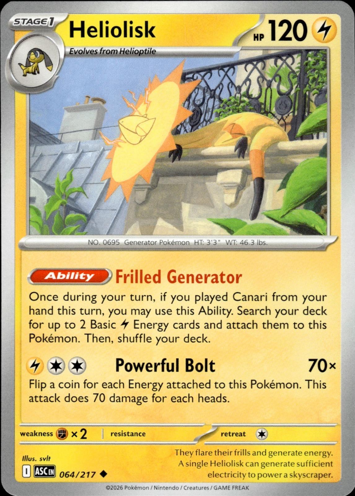 Heliolisk ME: Ascended Heroes #064/217 Uncommon