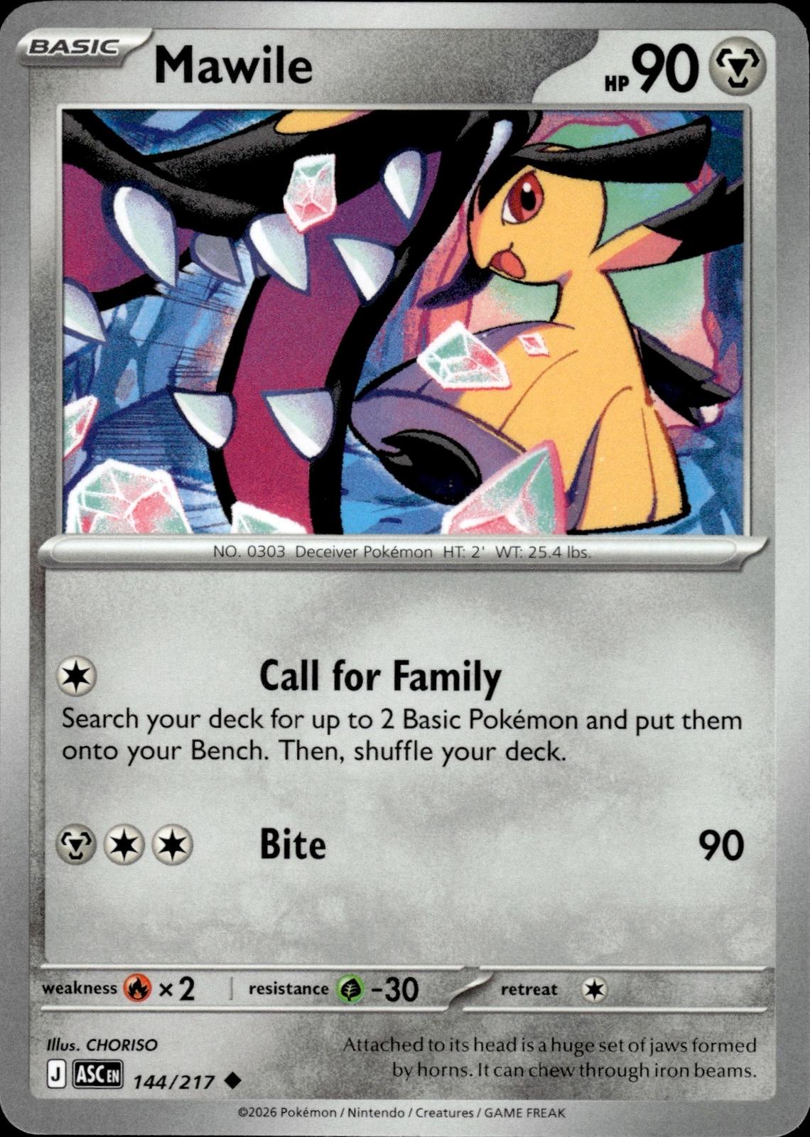 Mawile ME: Ascended Heroes #144/217 Uncommon