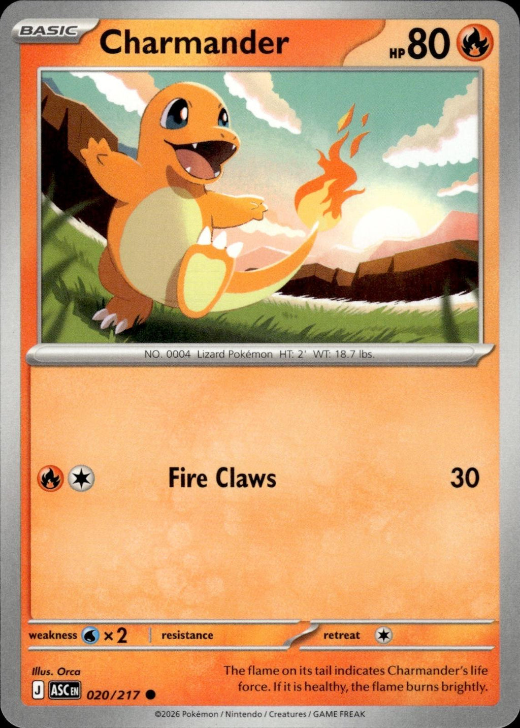 Charmander ME: Ascended Heroes #020/217 Common