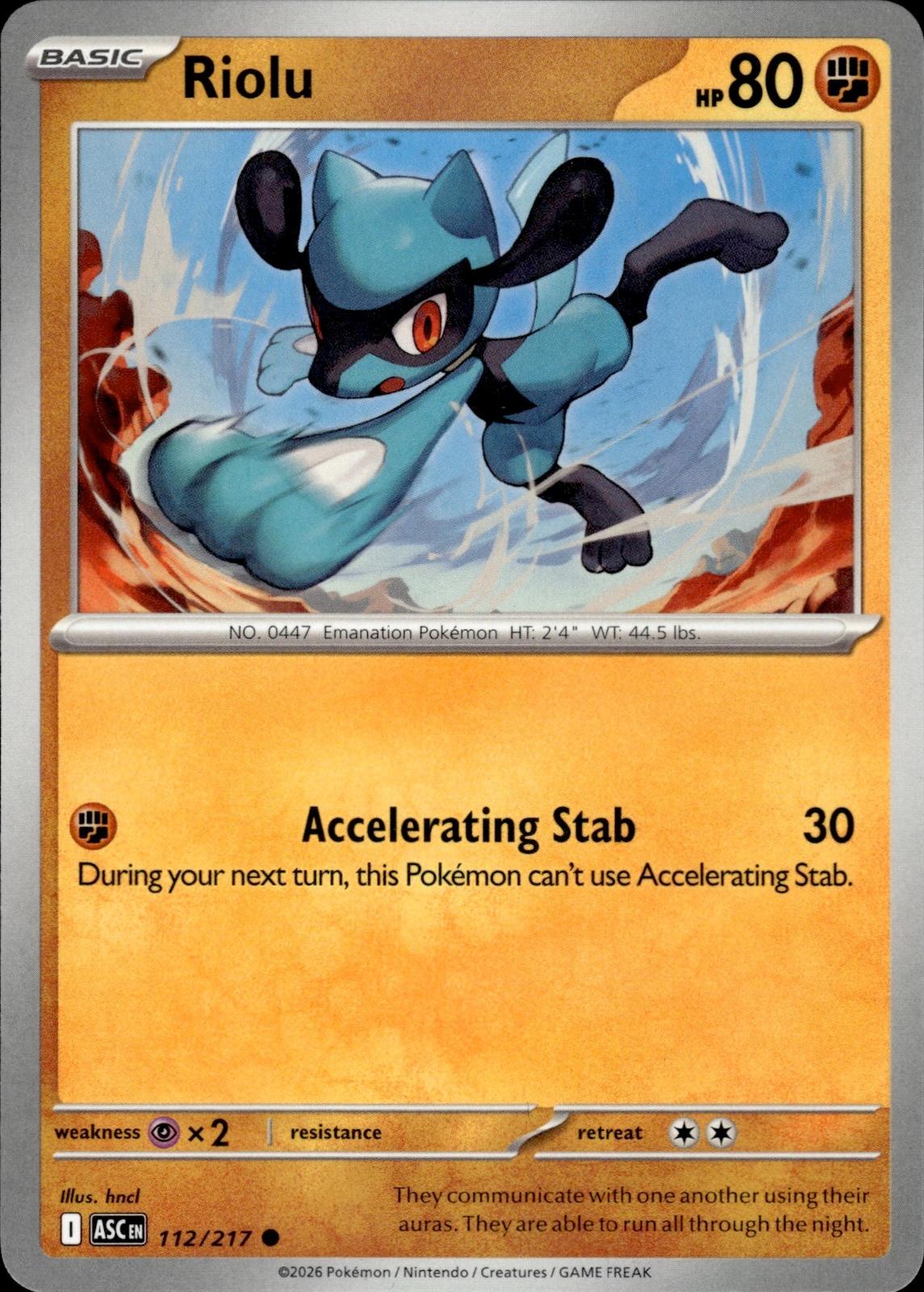 Riolu ME: Ascended Heroes #112/217 Common