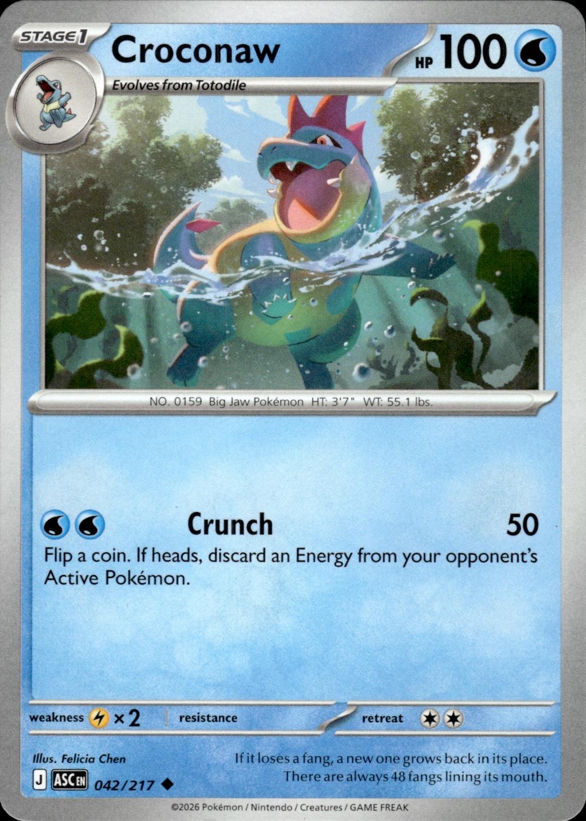 Croconaw ME: Ascended Heroes #042/217 Uncommon