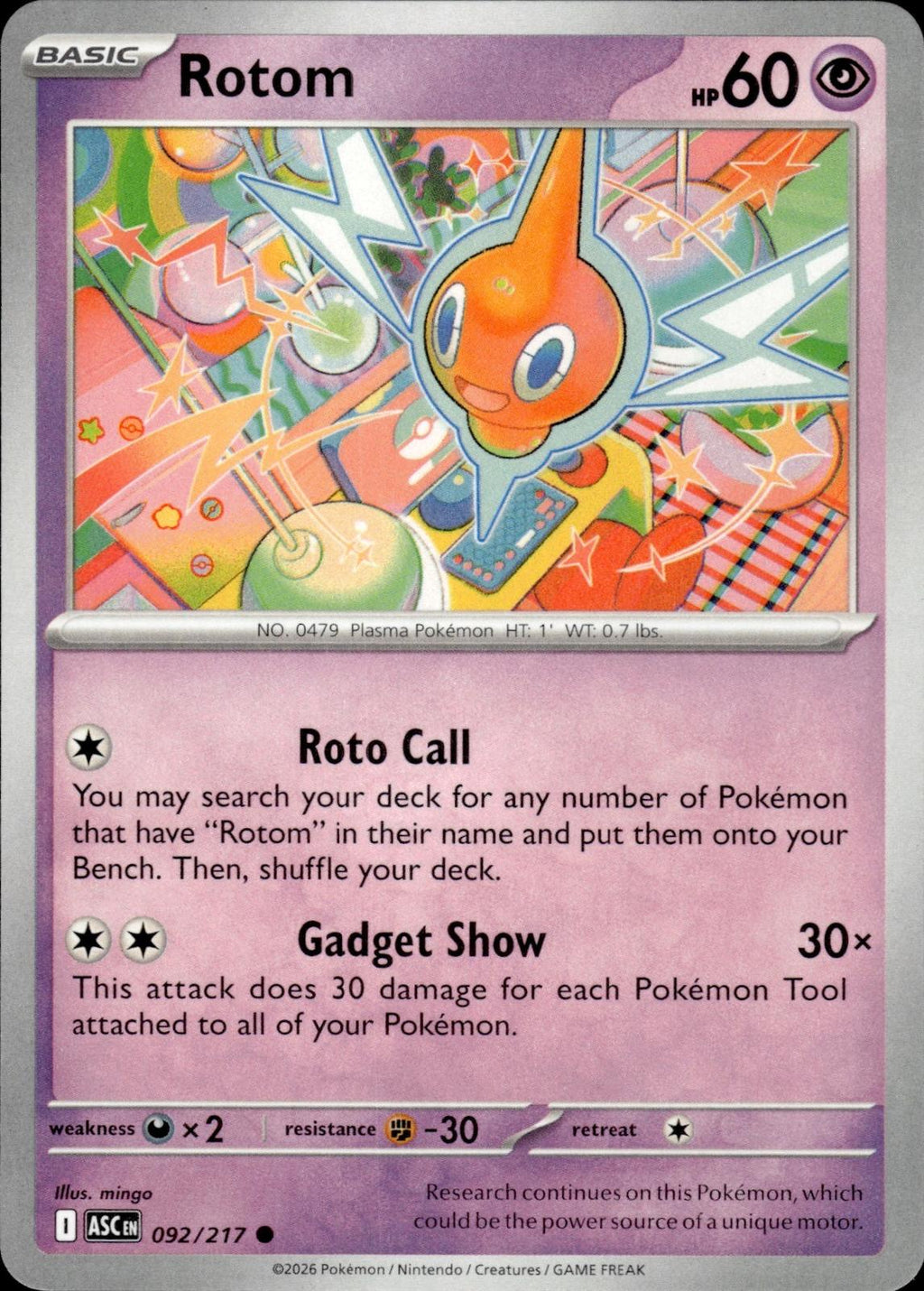 Rotom ME: Ascended Heroes #092/217 Common