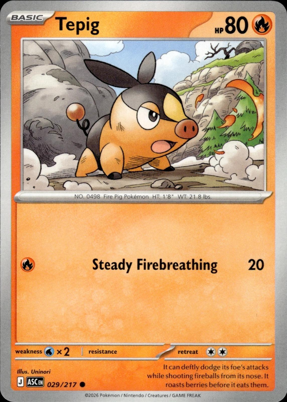 Tepig ME: Ascended Heroes #029/217 Common