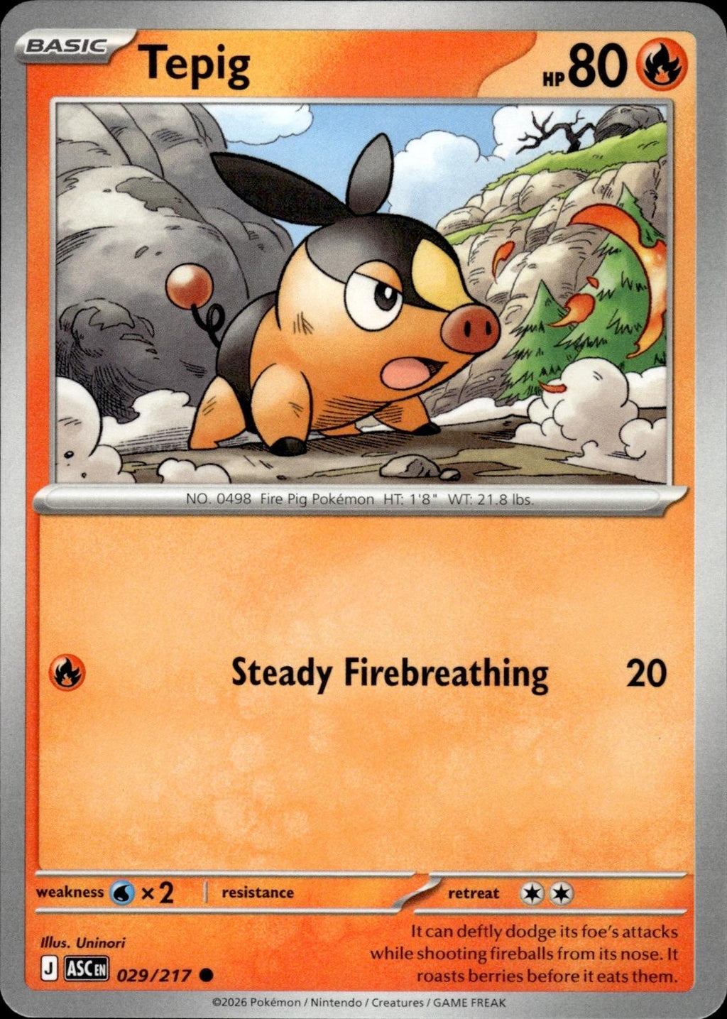 Tepig ME: Ascended Heroes #029/217 Common