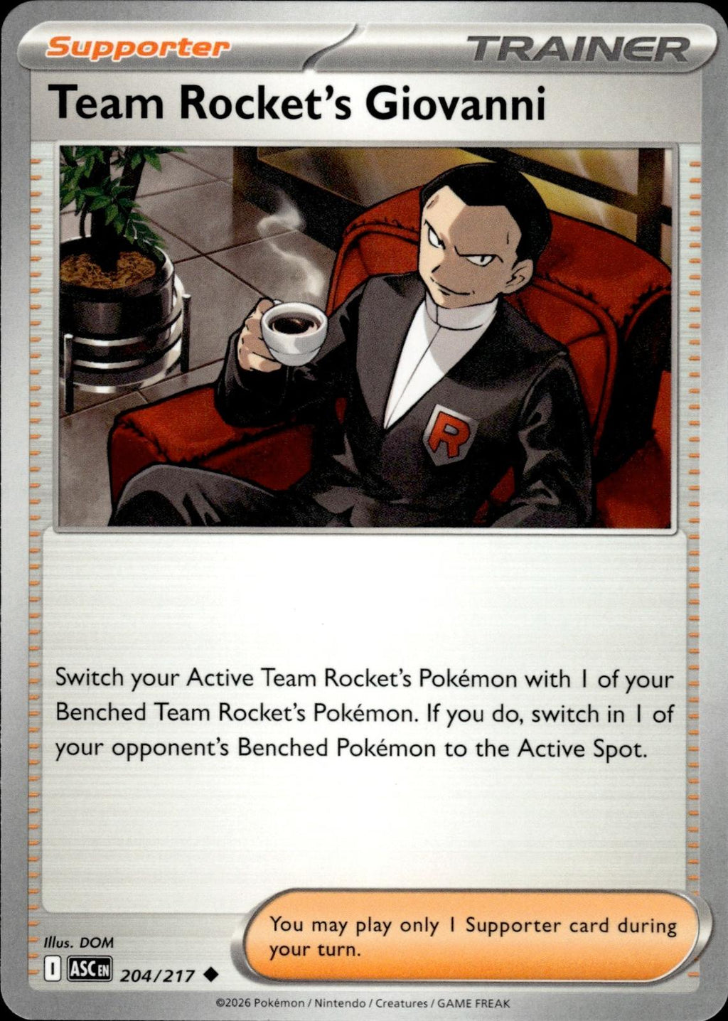 Team Rocket's Giovanni ME: Ascended Heroes #204/217 Uncommon