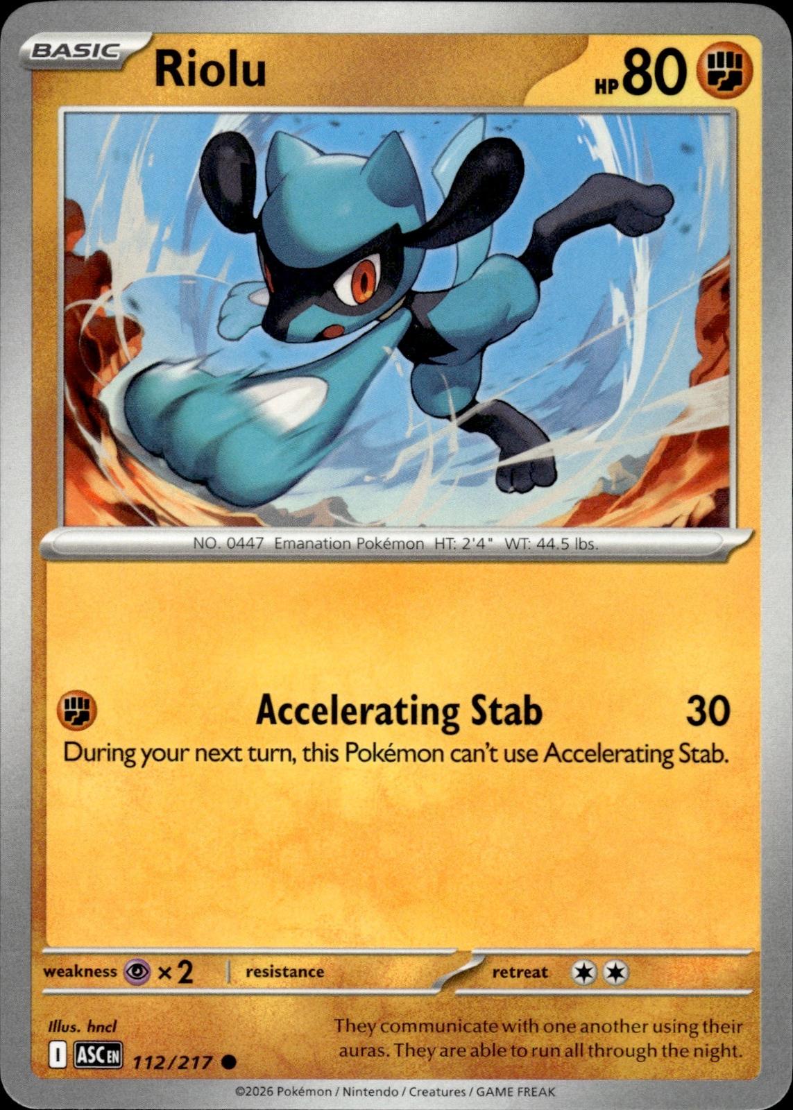 Riolu ME: Ascended Heroes #112/217 Common