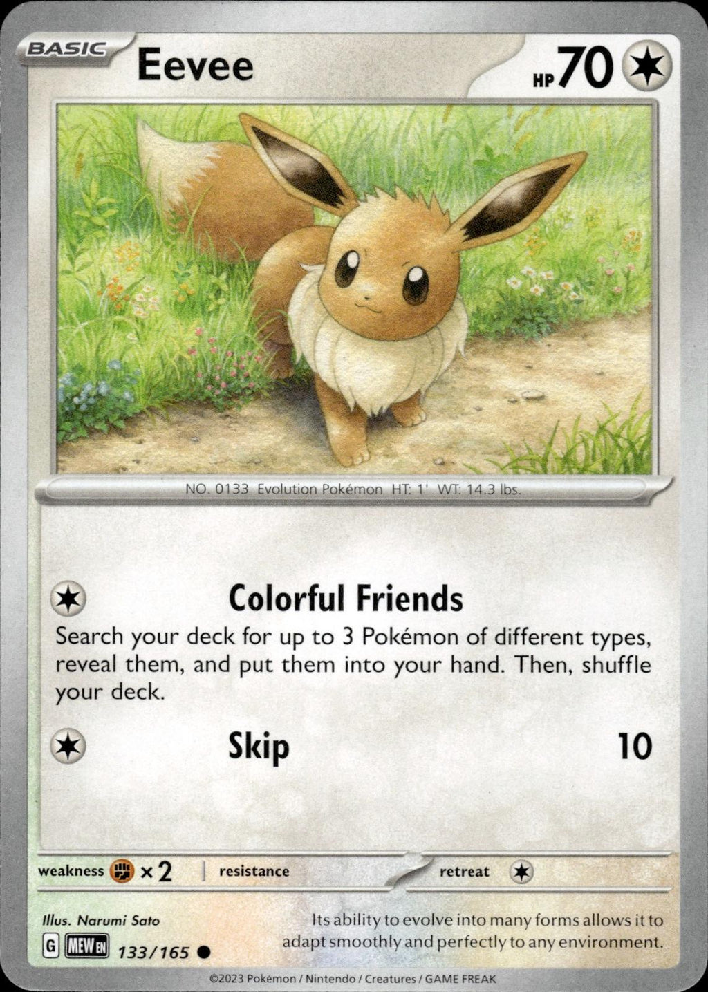 Eevee SV: Scarlet & Violet 151 #133/165 Common