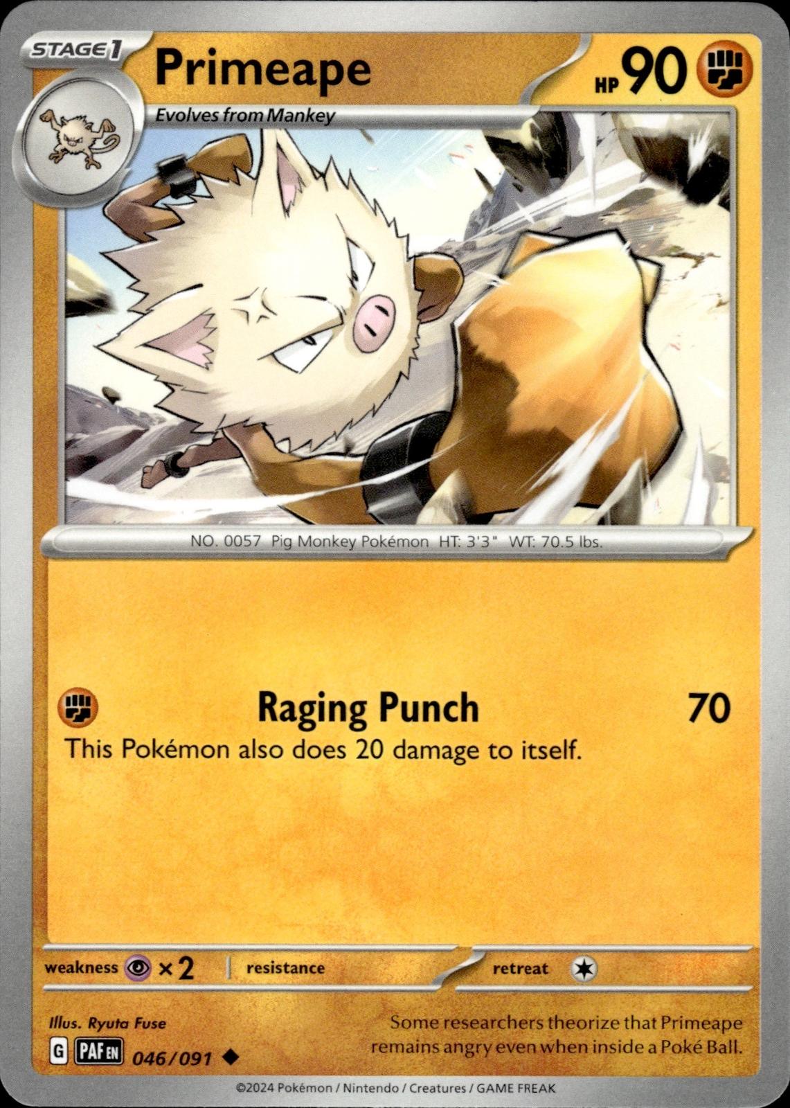 Primeape SV: Paldean Fates #046/091 Uncommon
