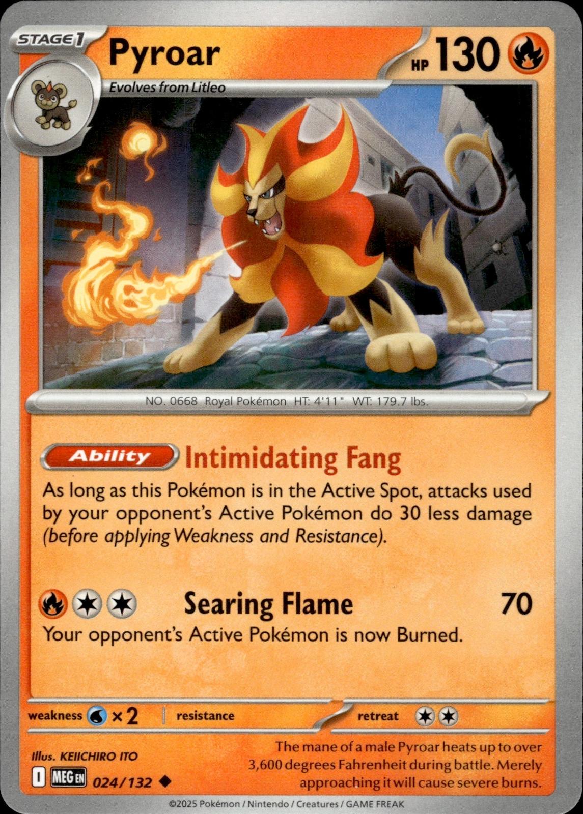 Pyroar ME01: Mega Evolution #024/132 Uncommon