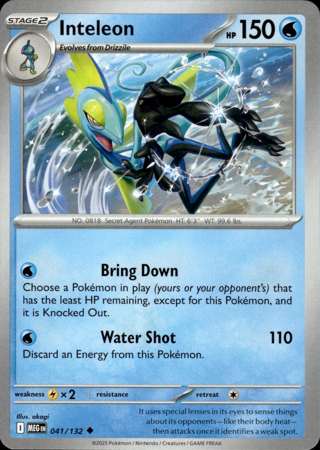 Inteleon ME01: Mega Evolution #041/132 Uncommon