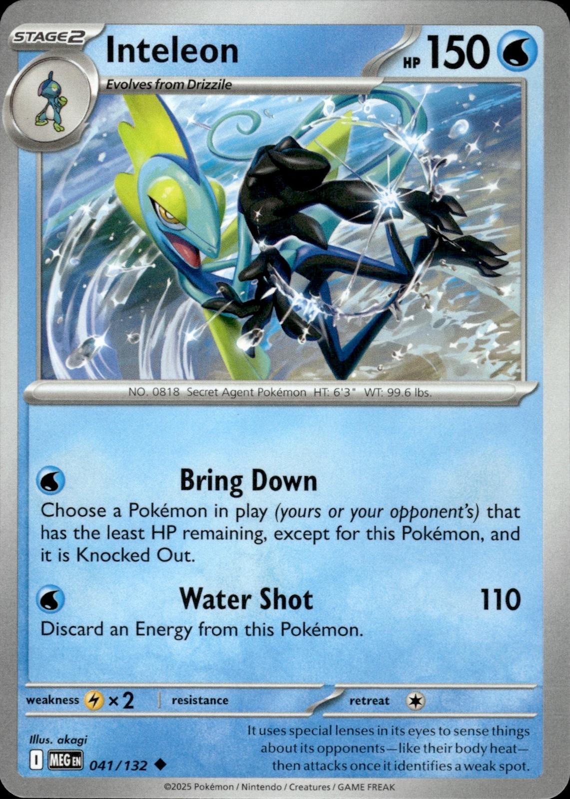 Inteleon ME01: Mega Evolution #041/132 Uncommon