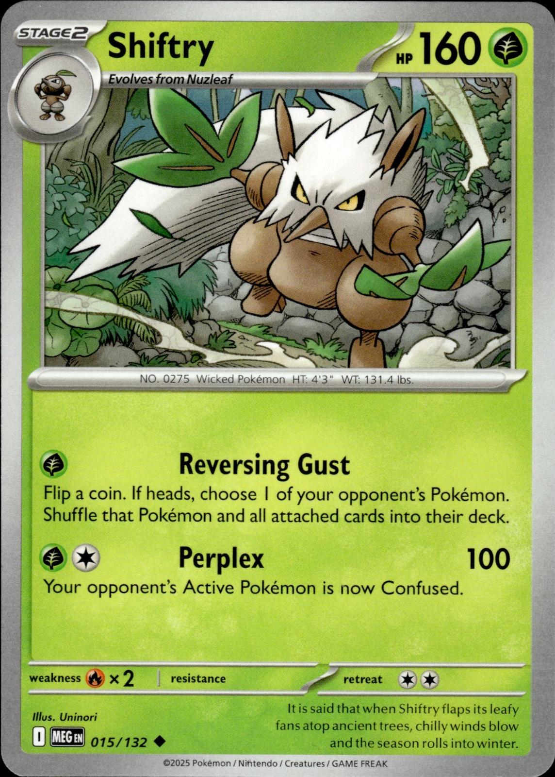 Shiftry ME01: Mega Evolution #015/132 Uncommon