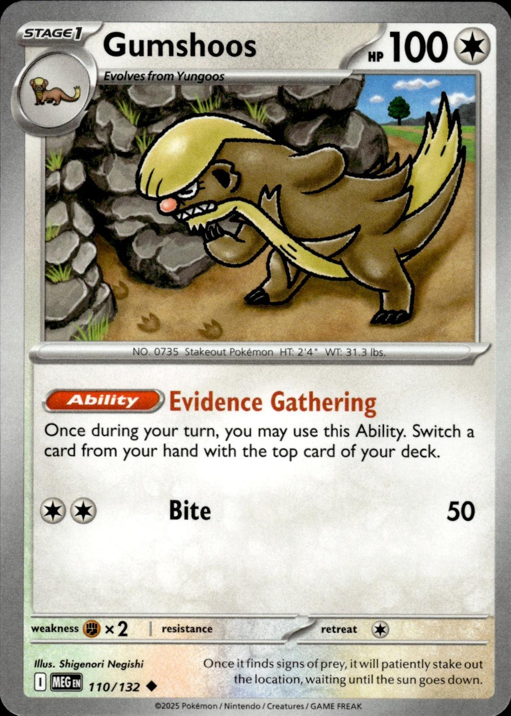 Gumshoos ME01: Mega Evolution #110/132 Uncommon