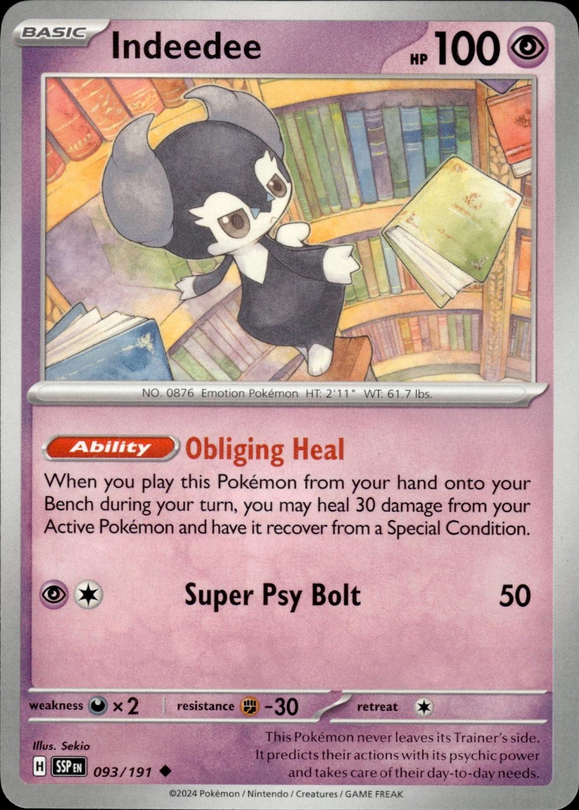 Indeedee SV08: Surging Sparks #093/191 Uncommon
