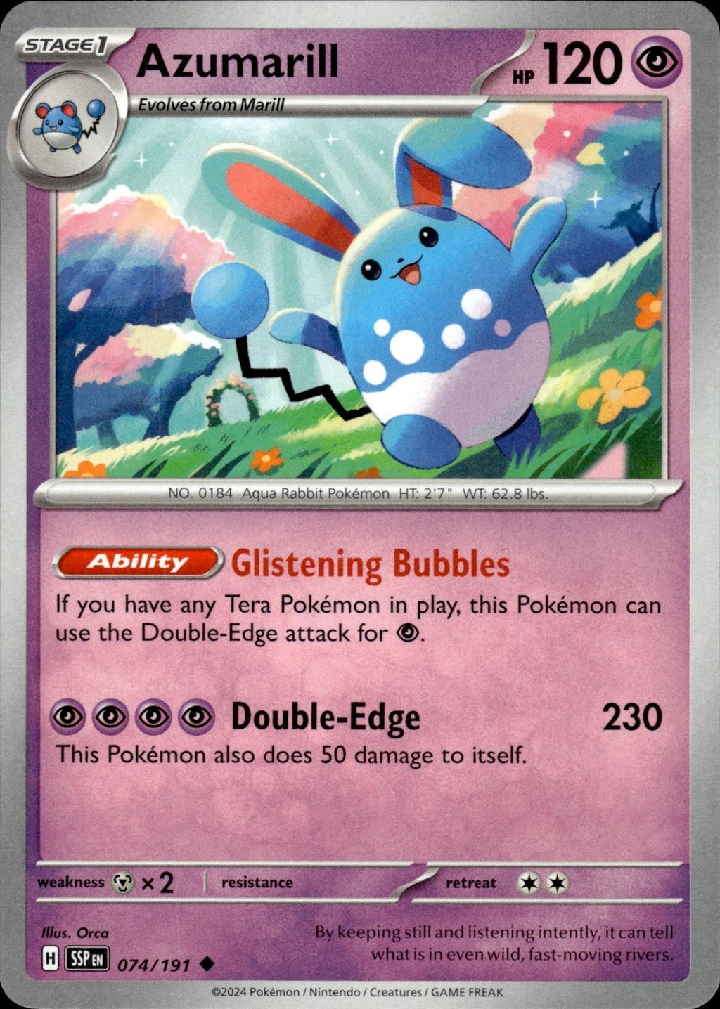 Azumarill SV08: Surging Sparks #074/191 Uncommon