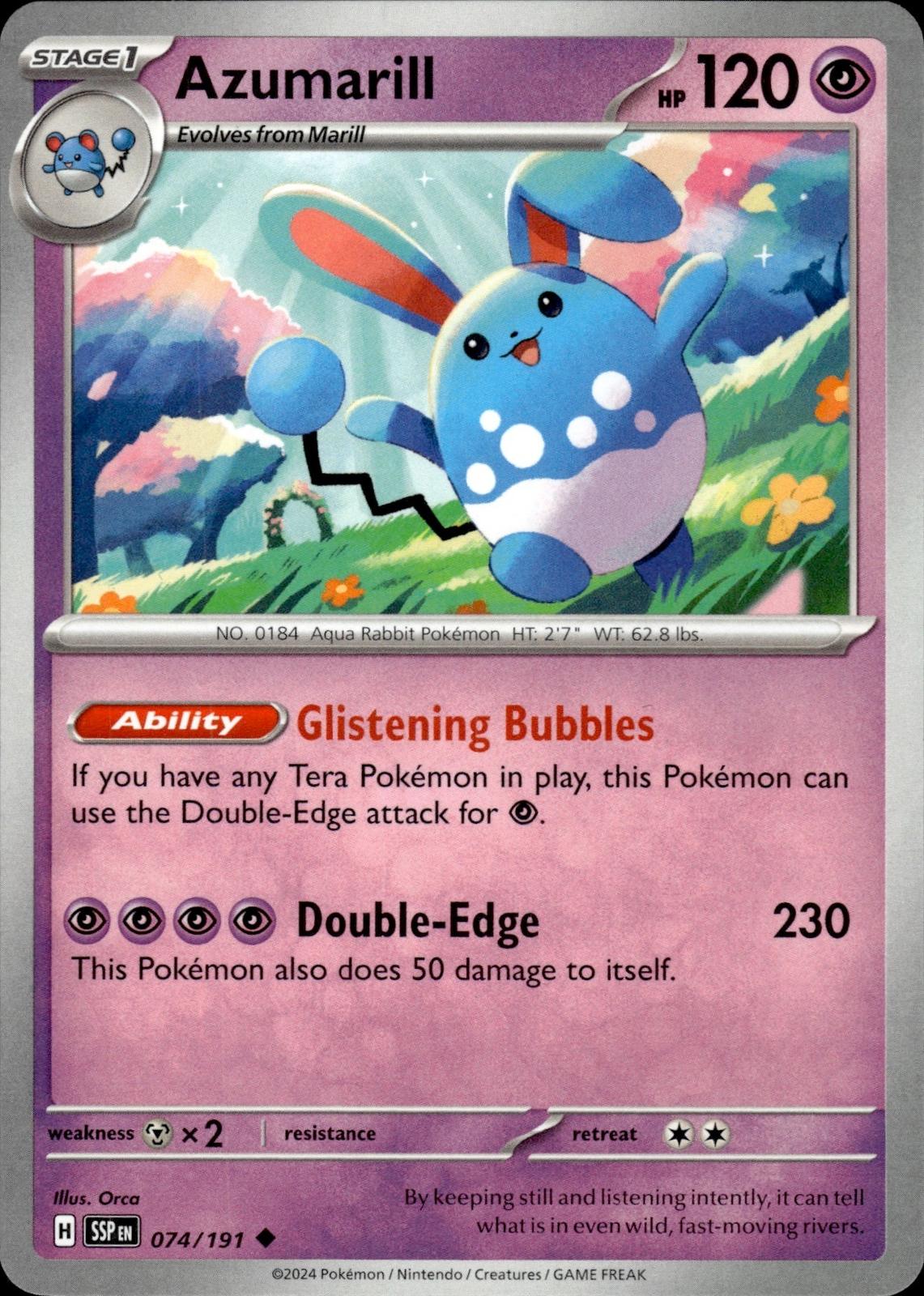 Azumarill SV08: Surging Sparks #074/191 Uncommon