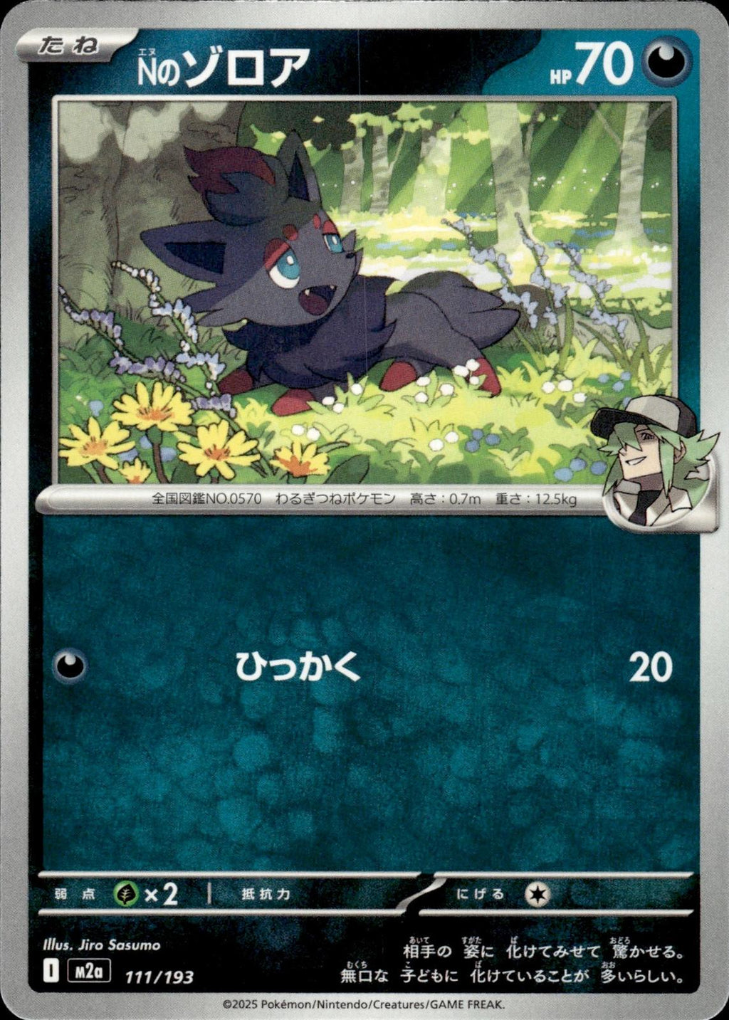 N's Zorua M2a: High Class Pack: MEGA Dream ex #111/193 Common, Japanese