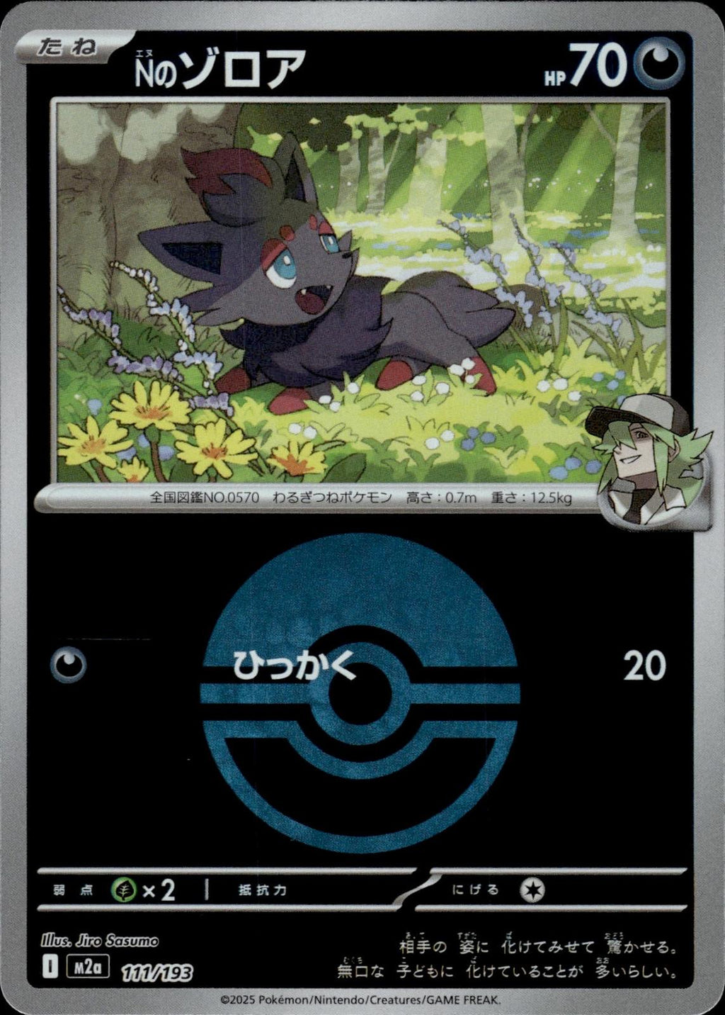 N's Zorua (Poke Ball) M2a: High Class Pack: MEGA Dream ex #111/193 Japan Holo