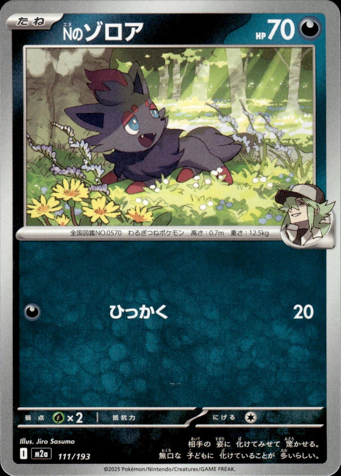 N's Zorua M2a: High Class Pack: MEGA Dream ex #111/193 Common, Japanese