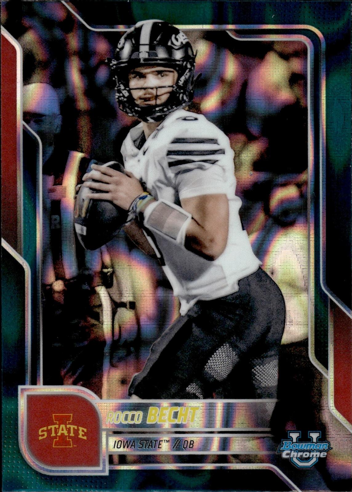 Rocco Becht 2025 Bowman University Chrome #188 Teal Lava Refractor Cyclones
