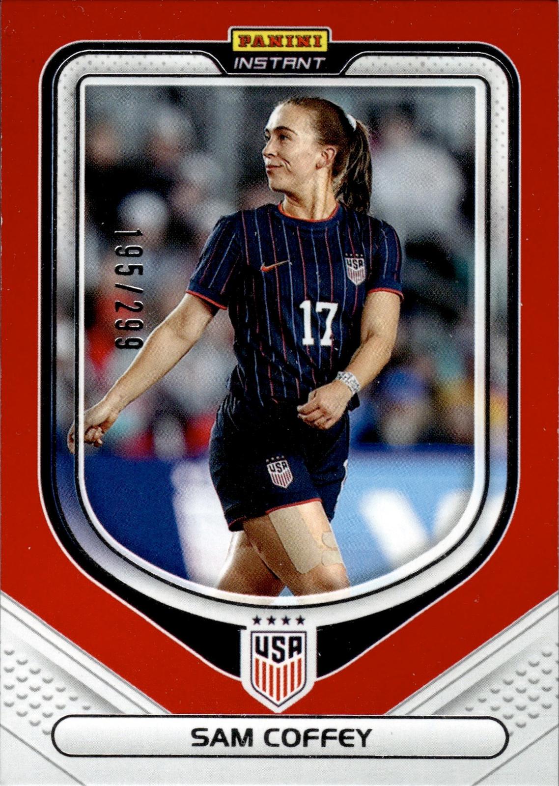 Sam Coffey 2026 Panini Instant USA Soccer #15 Red USA